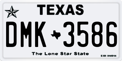 TX license plate DMK3586