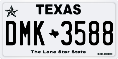 TX license plate DMK3588