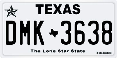 TX license plate DMK3638
