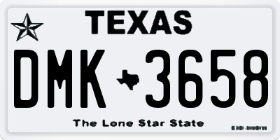 TX license plate DMK3658