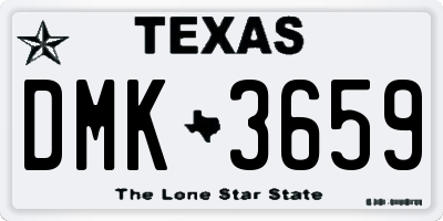 TX license plate DMK3659