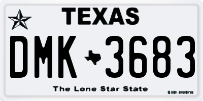TX license plate DMK3683