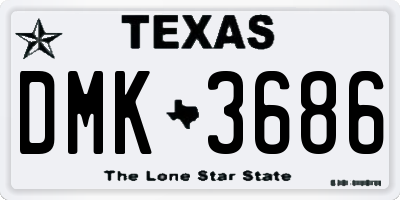 TX license plate DMK3686
