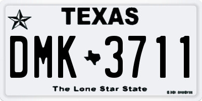TX license plate DMK3711