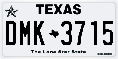TX license plate DMK3715