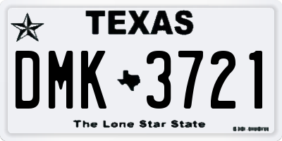 TX license plate DMK3721