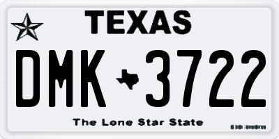TX license plate DMK3722