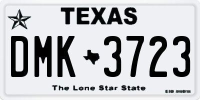 TX license plate DMK3723