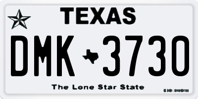 TX license plate DMK3730