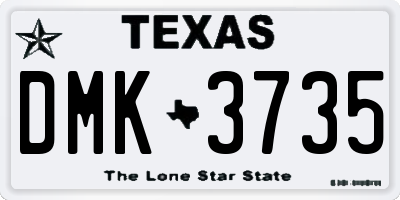TX license plate DMK3735