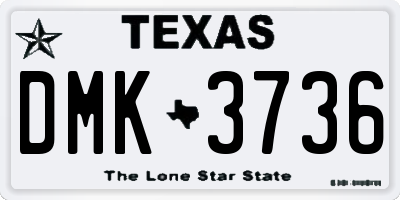 TX license plate DMK3736