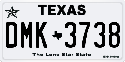 TX license plate DMK3738