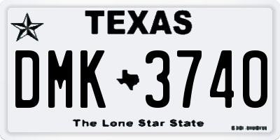 TX license plate DMK3740