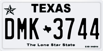 TX license plate DMK3744