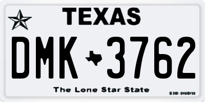 TX license plate DMK3762