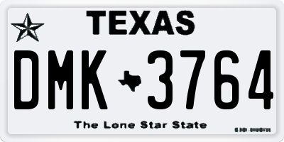 TX license plate DMK3764