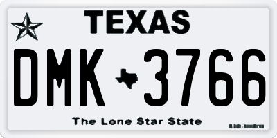 TX license plate DMK3766