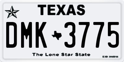 TX license plate DMK3775