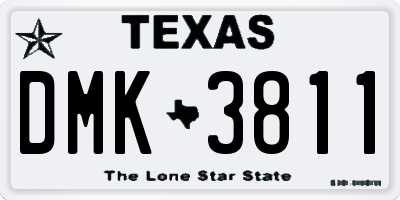 TX license plate DMK3811