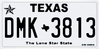 TX license plate DMK3813