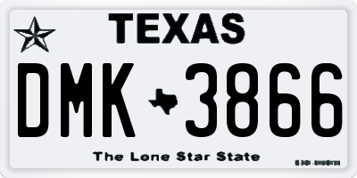 TX license plate DMK3866