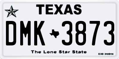 TX license plate DMK3873