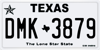 TX license plate DMK3879