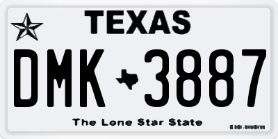 TX license plate DMK3887