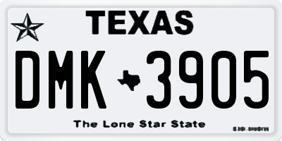 TX license plate DMK3905