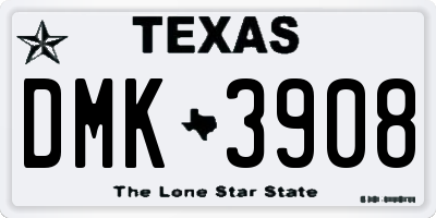 TX license plate DMK3908