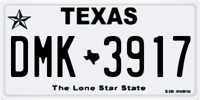 TX license plate DMK3917