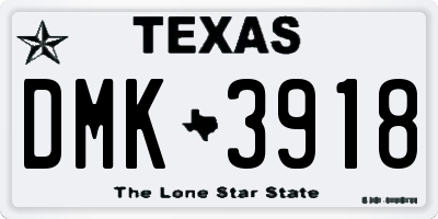 TX license plate DMK3918