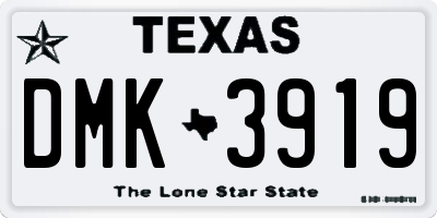 TX license plate DMK3919