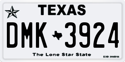 TX license plate DMK3924