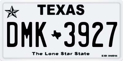 TX license plate DMK3927