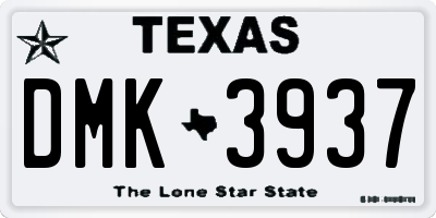 TX license plate DMK3937