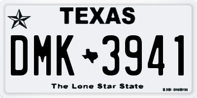 TX license plate DMK3941