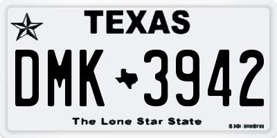TX license plate DMK3942