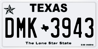 TX license plate DMK3943