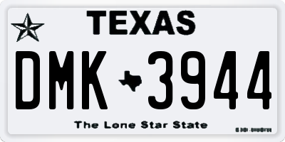 TX license plate DMK3944
