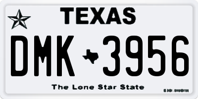 TX license plate DMK3956