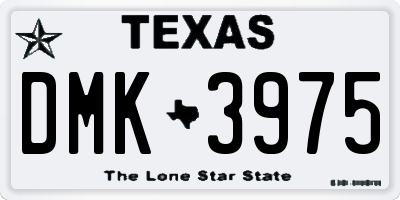 TX license plate DMK3975