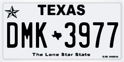 TX license plate DMK3977