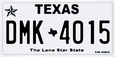 TX license plate DMK4015