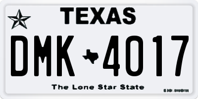 TX license plate DMK4017