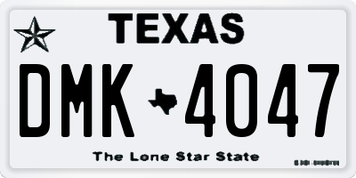 TX license plate DMK4047
