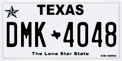 TX license plate DMK4048