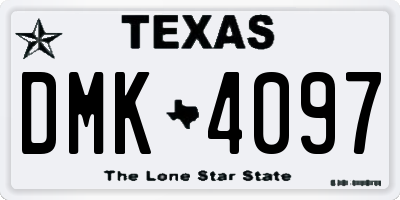 TX license plate DMK4097