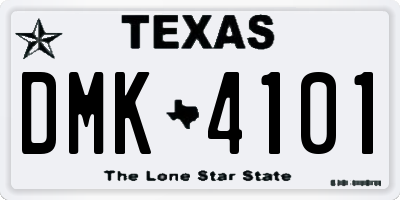 TX license plate DMK4101