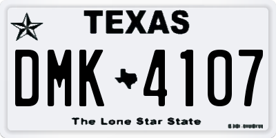 TX license plate DMK4107